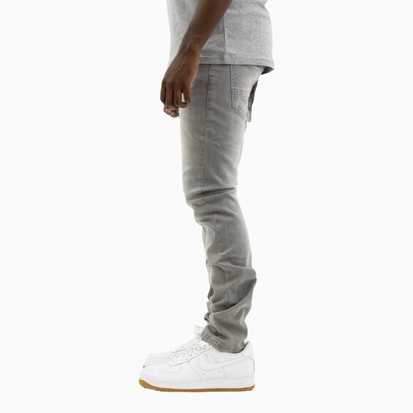 Savar Men's Savar Ice Grey Slim Denim Jeans Pant (Brand New) - Picture 3 of 8